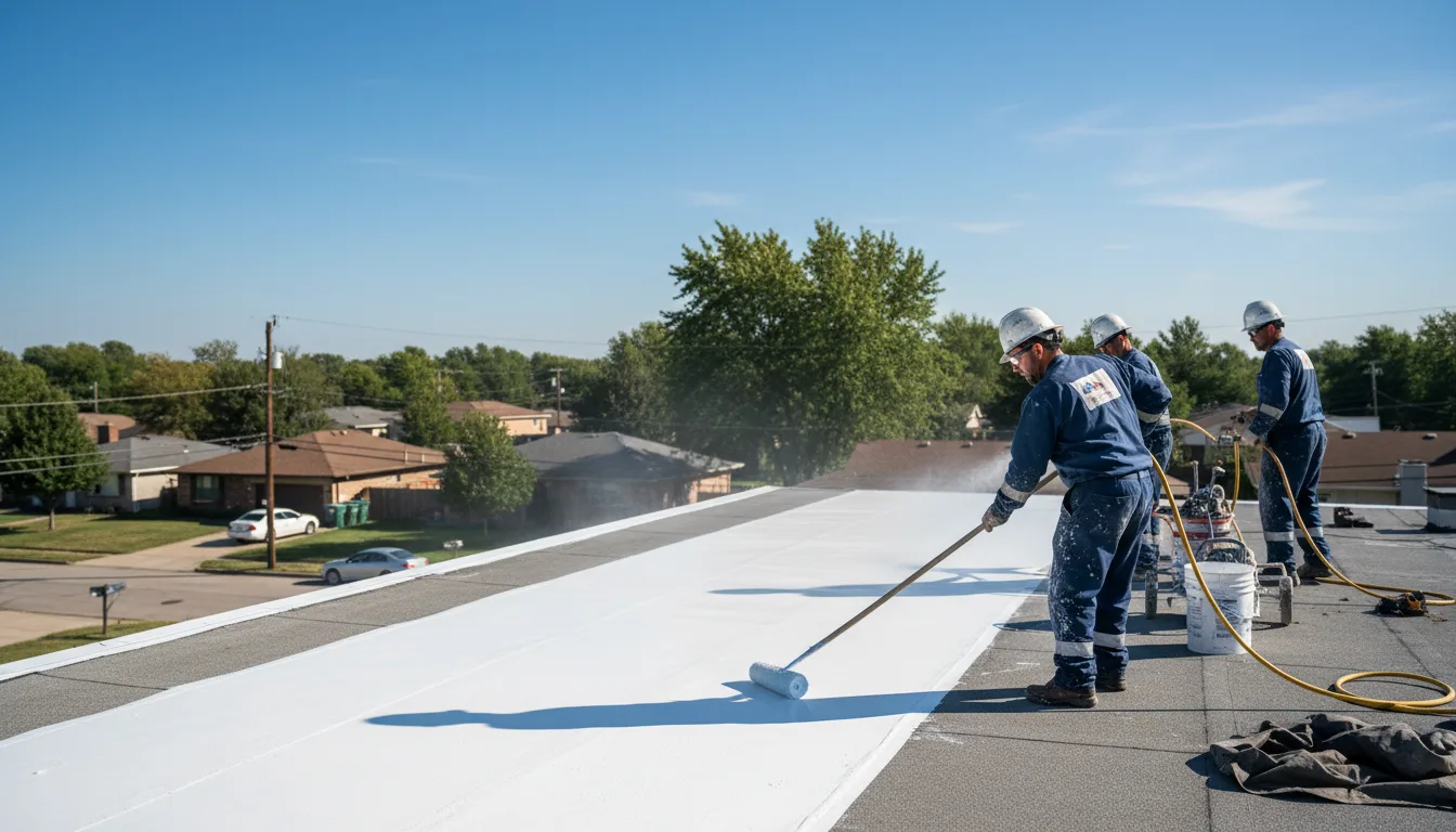 Commercial roof coating in Greenview, IL near me
